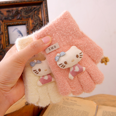 儿童宝宝五指手套冬季保暖女孩