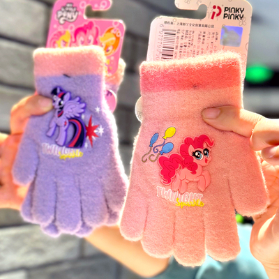 儿童手套冬天宝宝五指可爱小女孩
