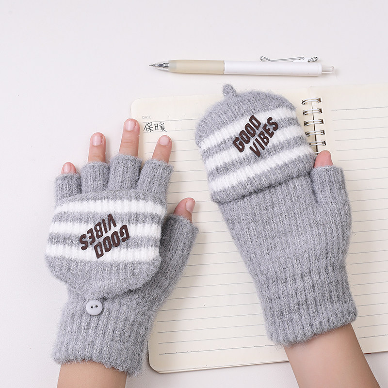 2025新款儿童男童半指翻盖手套