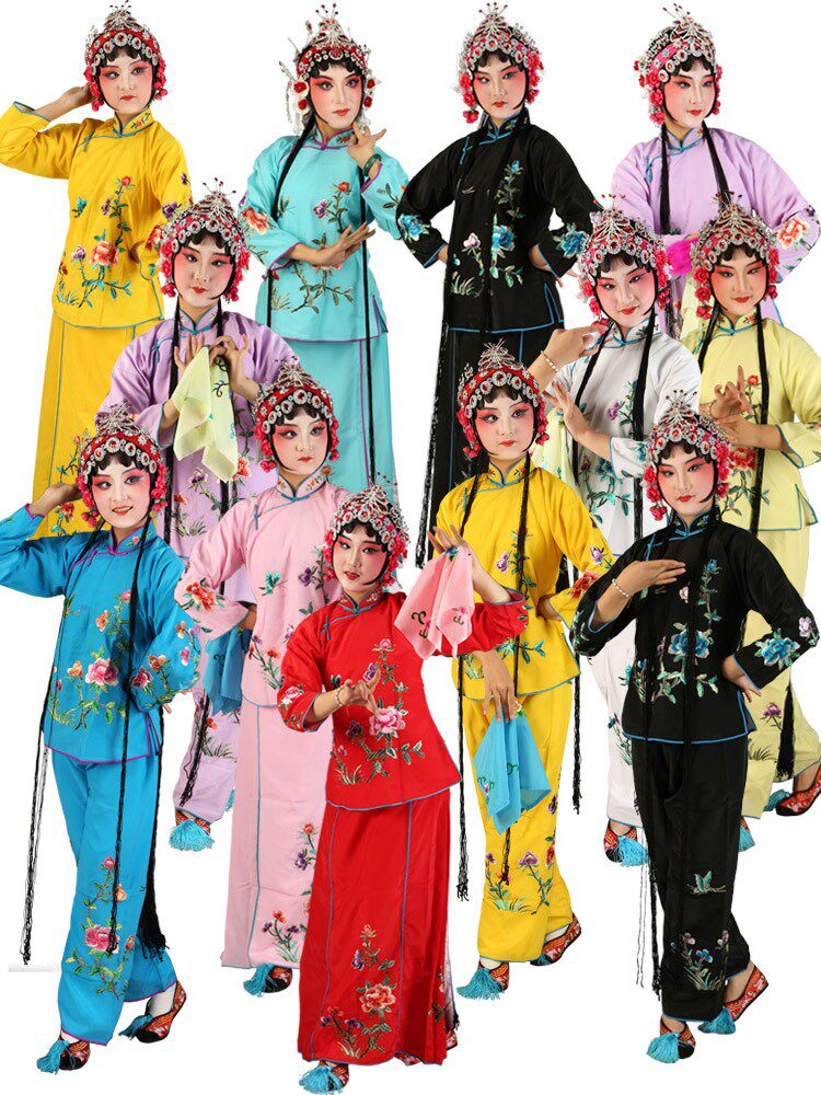 戏曲小旦衣京剧青衣花旦戏剧袄裙裤戏服女演出服小姐丫鬟小衣包