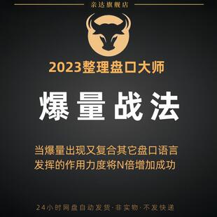 盘口大师语言2023爆量战法分时图学习股票视频课程盘口大师