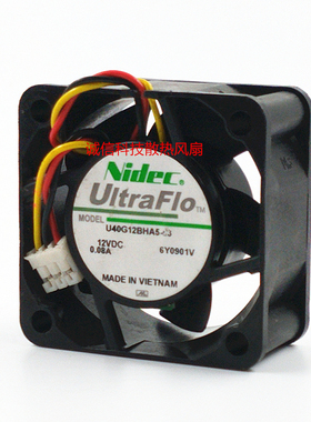 NIDEC4CM U40G12BHA5-57/53 4020 12V 0.08A 超安静四线PWM风扇