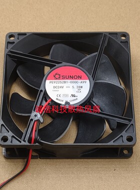 原装SUNON建准 PE92252B1-000C-A99 9225 24V 5.28W 散热风扇 9CM