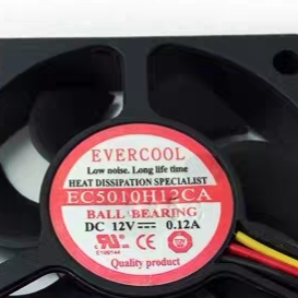 EVECOOL/捷冷 EC5010H12CA 5010 12V 0.12A 5CM/厘米 CPU机箱风扇