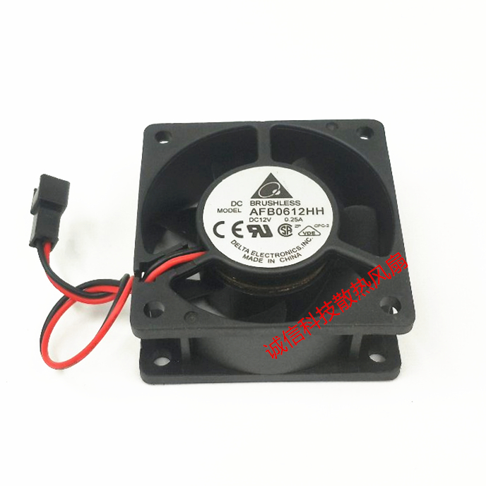 全新台达 6025 6CM AFB0612HH DC 12V 0.25A 机箱直流散热风扇
