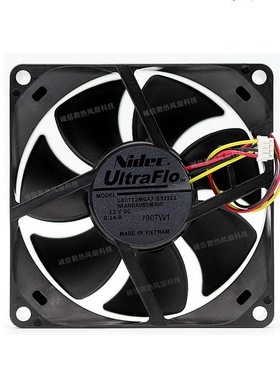 全新Nidec12V 0.08A U80T12MGA7-53J321投影仪/机8025风扇  8厘米