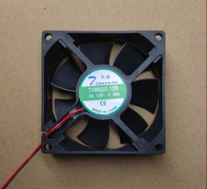 全新天旋 超静音TX8025L12S 12V 0.08A 8025 8厘米变频器散热风扇