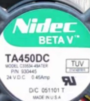原装NIDEC TA450DC C33534-49ATER 12038 24V 0.45A 服务器风扇