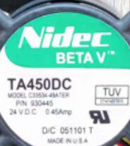 原装NIDEC TA450DC C33534-49ATER 12038 24V 0.45A 服务器风扇