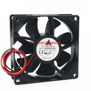 8E88 变频器散热风扇 原装 0.26A QFR0824SH 24V 8CM风扇 台达
