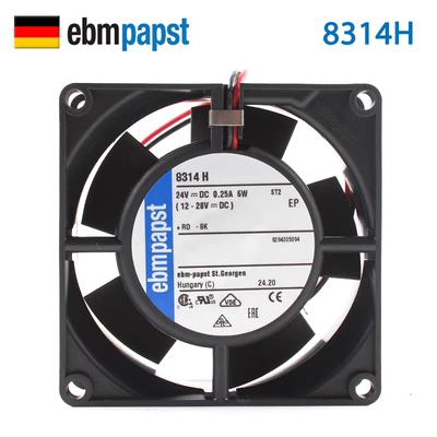 EBMPAPST 8314H 8032 24V 0.25A 6W变频器散热风机风扇