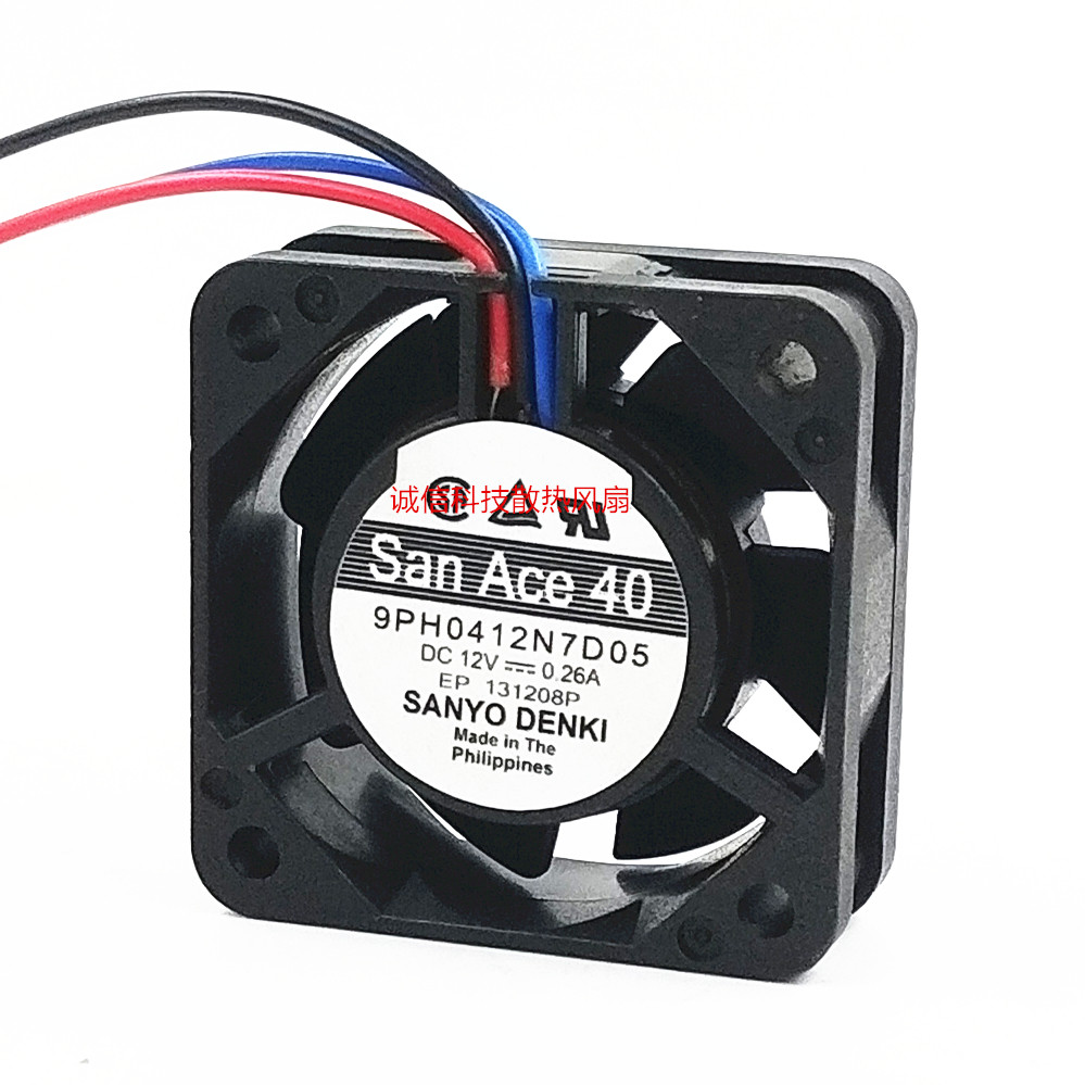 9A0412J7D05 原装三洋 4015 12V 0.11A 3线 交换机静音散热风扇