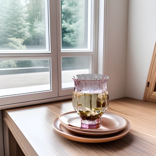手工 耐热玻璃品茶杯家用花瓣杯玻璃莲花北部主人杯工夫茶具日式