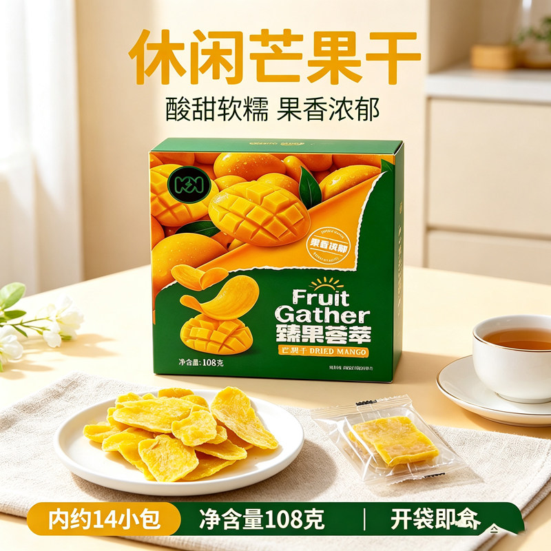 超友味臻果荟萃芒果干108g解馋小零食蜜饯果脯休闲食品独立小包装