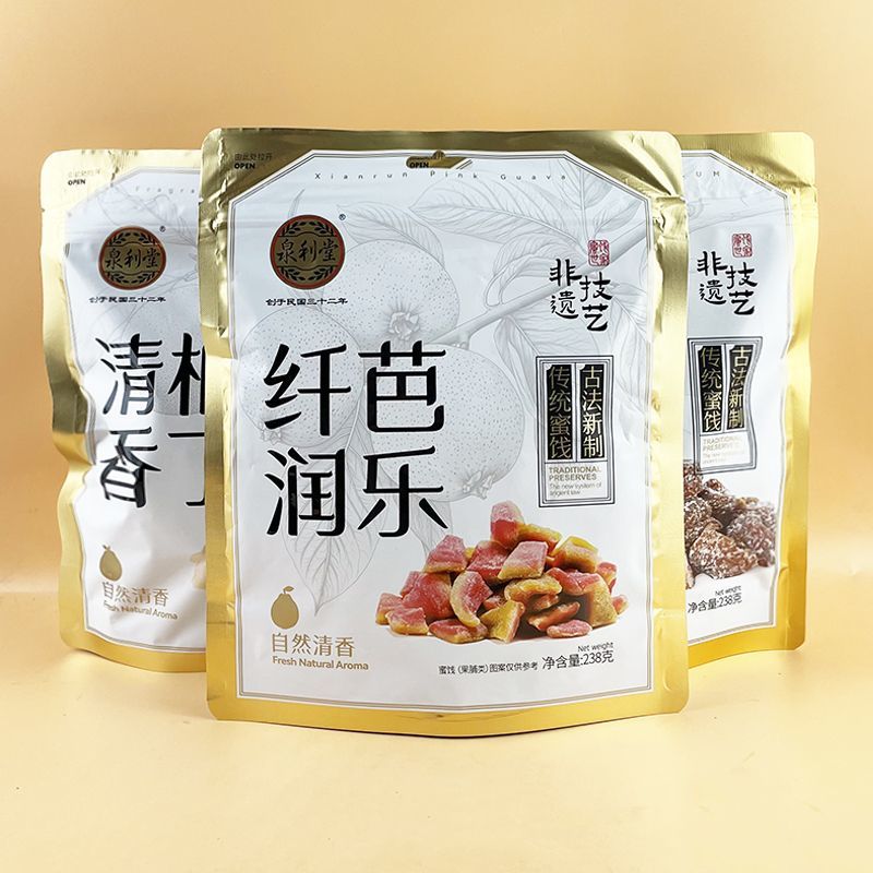 泉利堂酸爽梅丁238g红润芭乐柚丁果脯蜜饯独立包装办公室休闲零食图片
