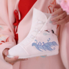 Autumn new pattern Antiquity Boots collocation Hanfu Alice head Short tube The increase in Embroidery Cloth Boots non-slip ancient costume shoes