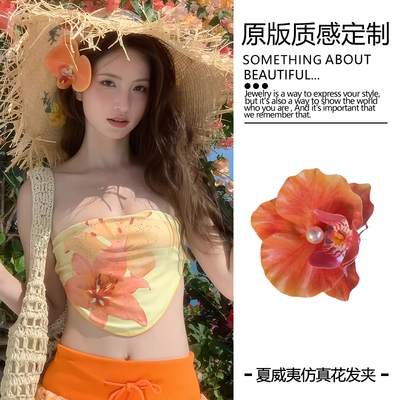 热情夏威夷~新款蝴蝶兰花朵发夹