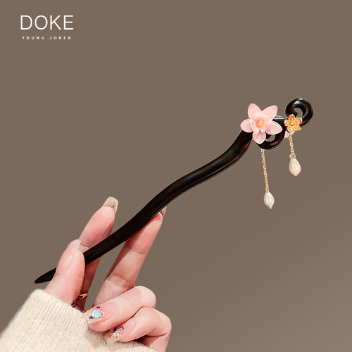 木簪子简约发钗汉服旅行发卡