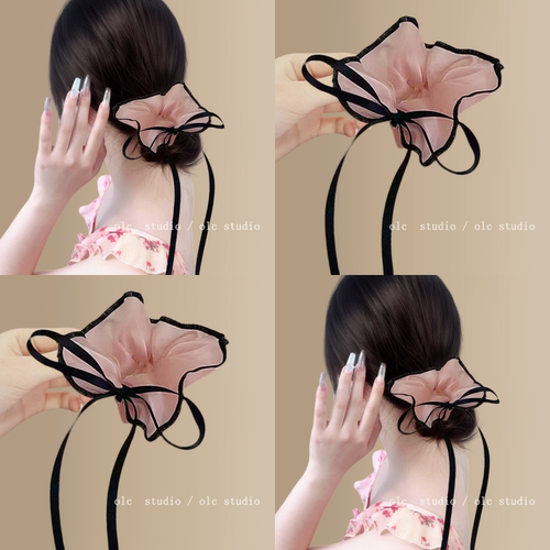 仲夏梦境~网纱花朵飘带大肠圈