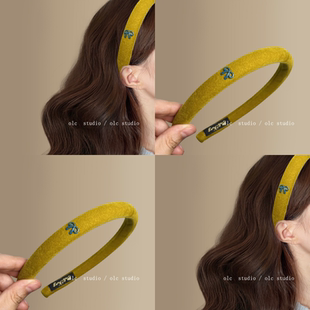 【锦屏韶光】早秋覆古丝绒港风头箍蝴蝶结细发箍显脸小旅行发卡