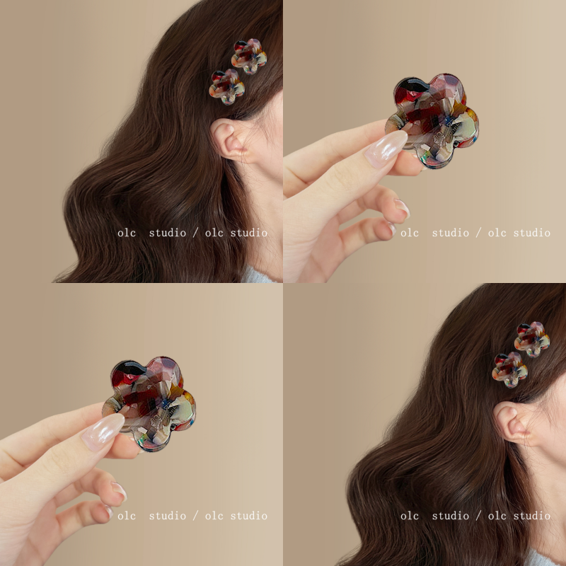精致轻奢！醋酸花朵小抓夹！