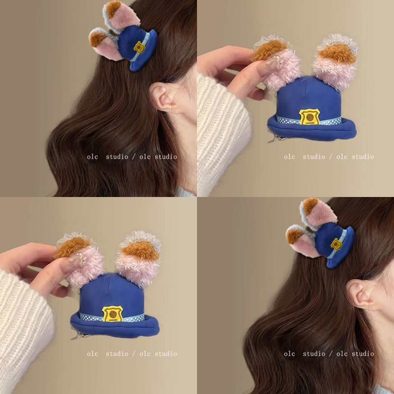 兔子朱迪~秋冬动物城毛绒发圈