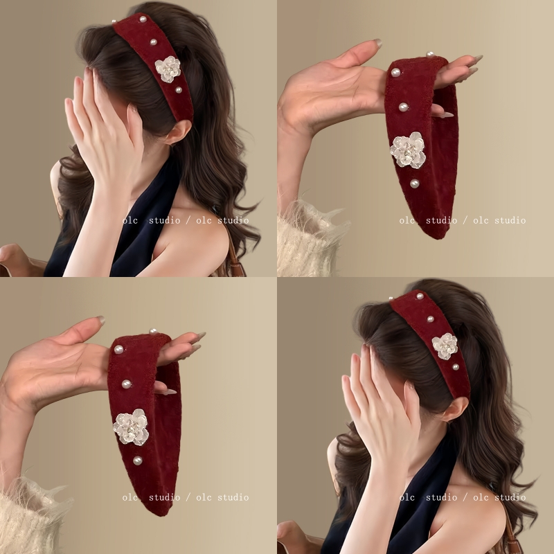 【丝绒初绽】2025新年山茶花发箍