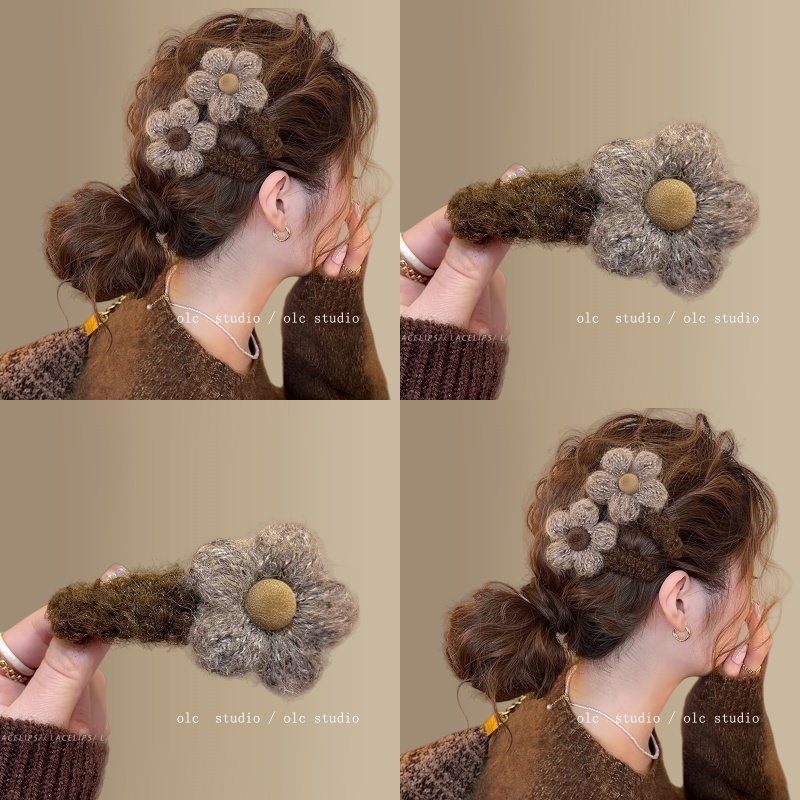 复古毛绒花朵bb夹发夹女2025新款侧边夹高端刘海夹子头饰前额发卡,饰品/流行首饰/时尚饰品新,发饰,淘宝优惠券,粉丝福利购,淘宝优惠卷