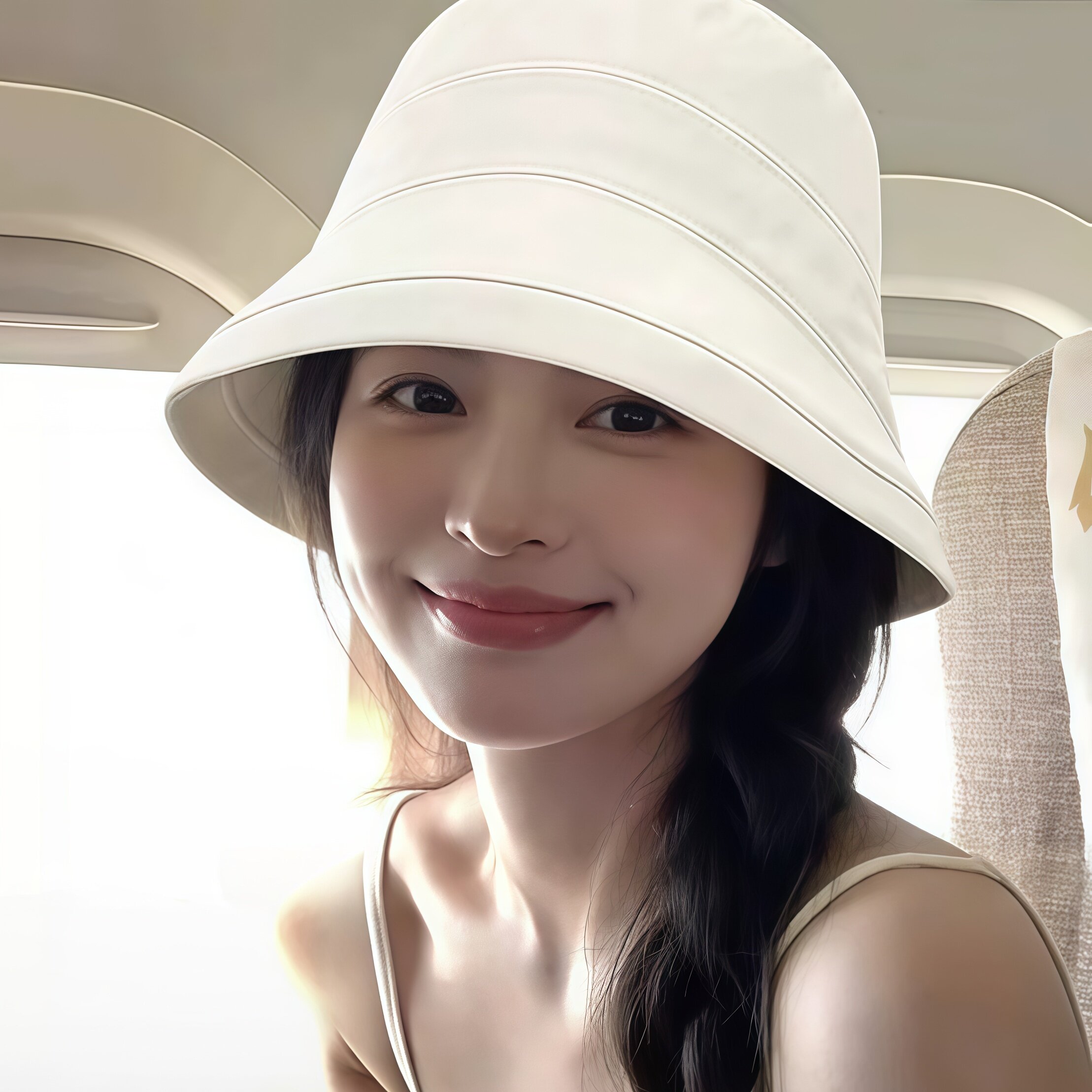 大帽檐渔夫帽女夏季薄款素颜百搭图片