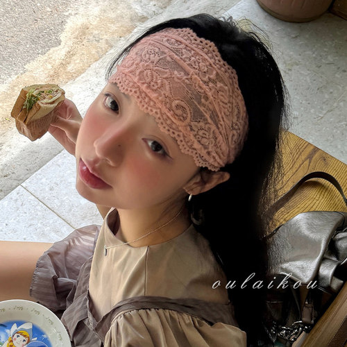 韩系ins风森系蕾丝发带日常头饰