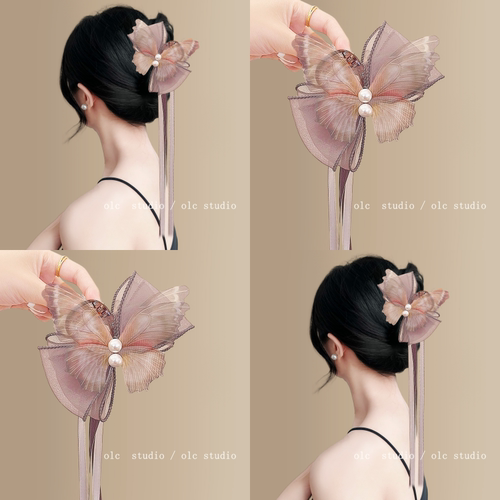 古风仙气！蝴蝶结飘抓夹！