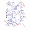 佛像莲花图案葫芦手绘线条艺术装 饰品工艺品葫芦转印纸