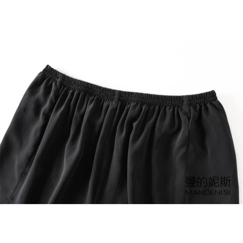 Sand Charcoal dark grey mulberry silk men and women Beach pants Elastic waist Real silk Crepe de chine Home shorts Casual pantsin the Women's clothing/Boutique , Pants , Casual pants  category - from Buy2taobao.com to provide professional Taobao agent buy service