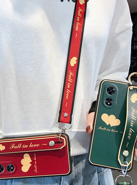 适用oppoa58背带斜跨背包式a57 5G手机壳a58x全包OPPO带挂绳a56s挂脖式0pp0腕带a53斜背a55s套a56潮PHQ110