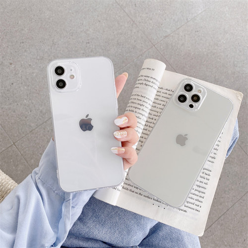 适用iphone13promax手机壳12pro男女11苹果15全包硅胶se2/3透明直边软壳xsmax防摔16/7/8/14plus保护套钢化膜