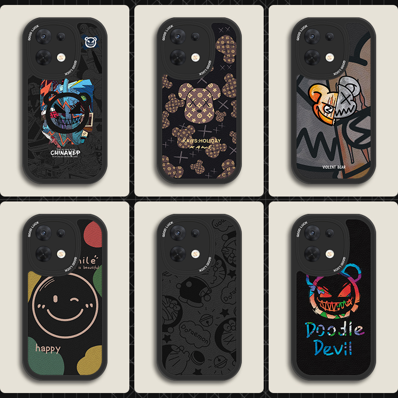 适用OPPO手机壳新款小羊皮暴力熊