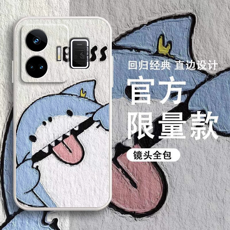 新款油画 直边硅胶 全包防摔