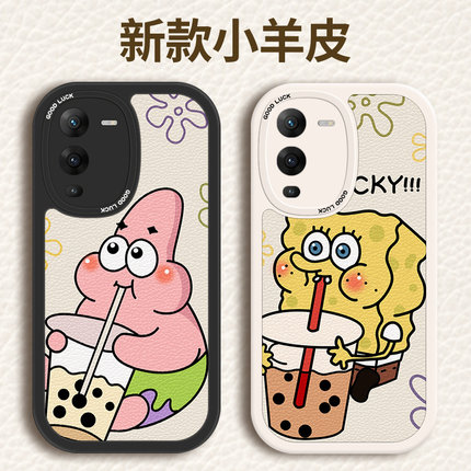 适用新款OPPOa57手机壳a96/a92s软a97保护套a11x小羊皮Reno3/4/5/6/7/8情侣a56超火a52a57绵宝小星a36a32外壳