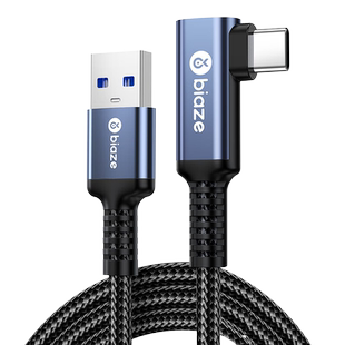 毕亚兹相机联机线Oculus Quest2link连接线USB弯头加长VR头盔串流拍摄影直播双头typec高速传输数据连接线