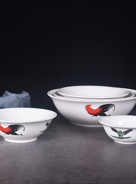 经典怀旧老式鸡公碗陶瓷斗笠碗盛菜碗汤碗面条碗 tvb周星驰鸡安碗