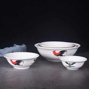 经典怀旧老式鸡公碗陶瓷斗笠碗盛菜碗汤碗面条碗 tvb周星驰鸡安碗