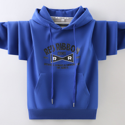 男童秋冬款卫衣2025新款男孩连帽打底衫中大儿童帅气休闲一体绒潮