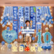 10岁男孩生日布置装 饰背景墙拍照道具数字气球儿童派对氛围感挂布