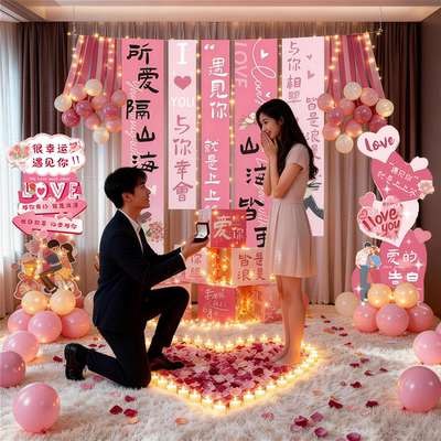 求婚表白生日网红气球灯套餐