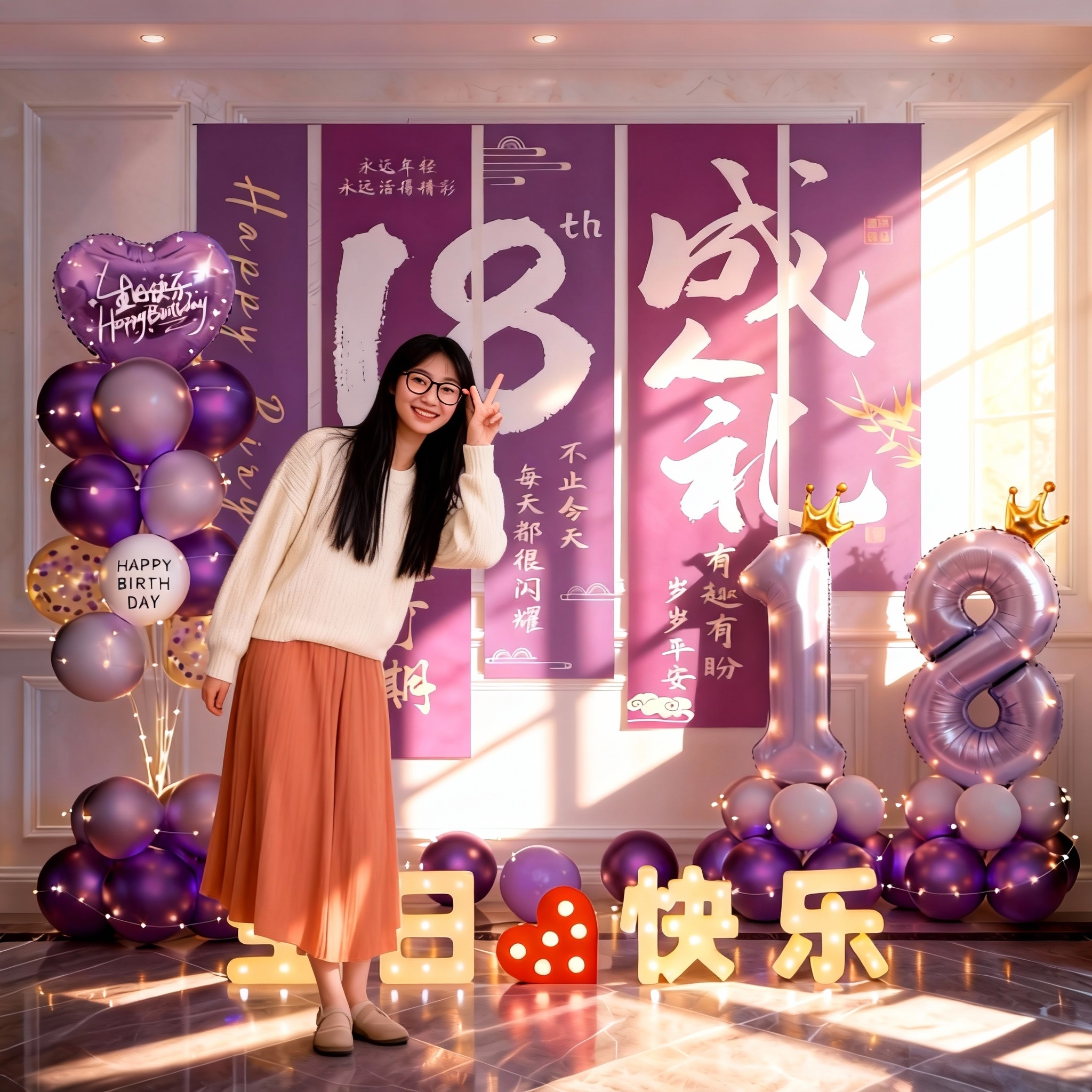 18岁成人礼生日快乐布置挂布男神装饰场景派对女生网红条幅背景布,节庆用品/礼品,装扮布置套餐,淘宝优惠券,粉丝福利购,淘宝优惠卷