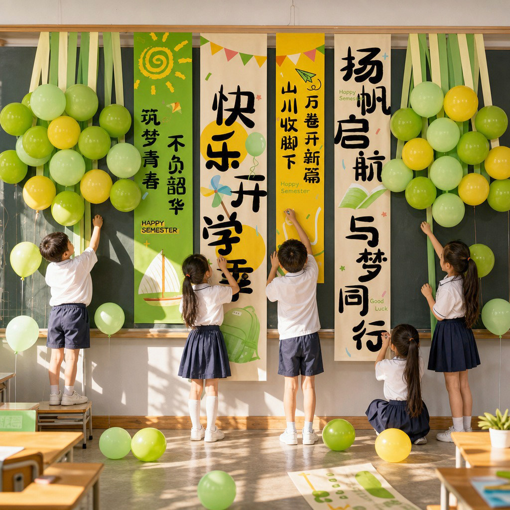 开学季教室氛围感场景布置装饰