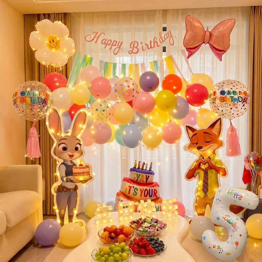 疯狂动物城生日场景布置装饰女孩主题派对气球kt板立牌仪式感5岁,节庆用品/礼品,气球,淘宝优惠券,粉丝福利购,淘宝优惠卷