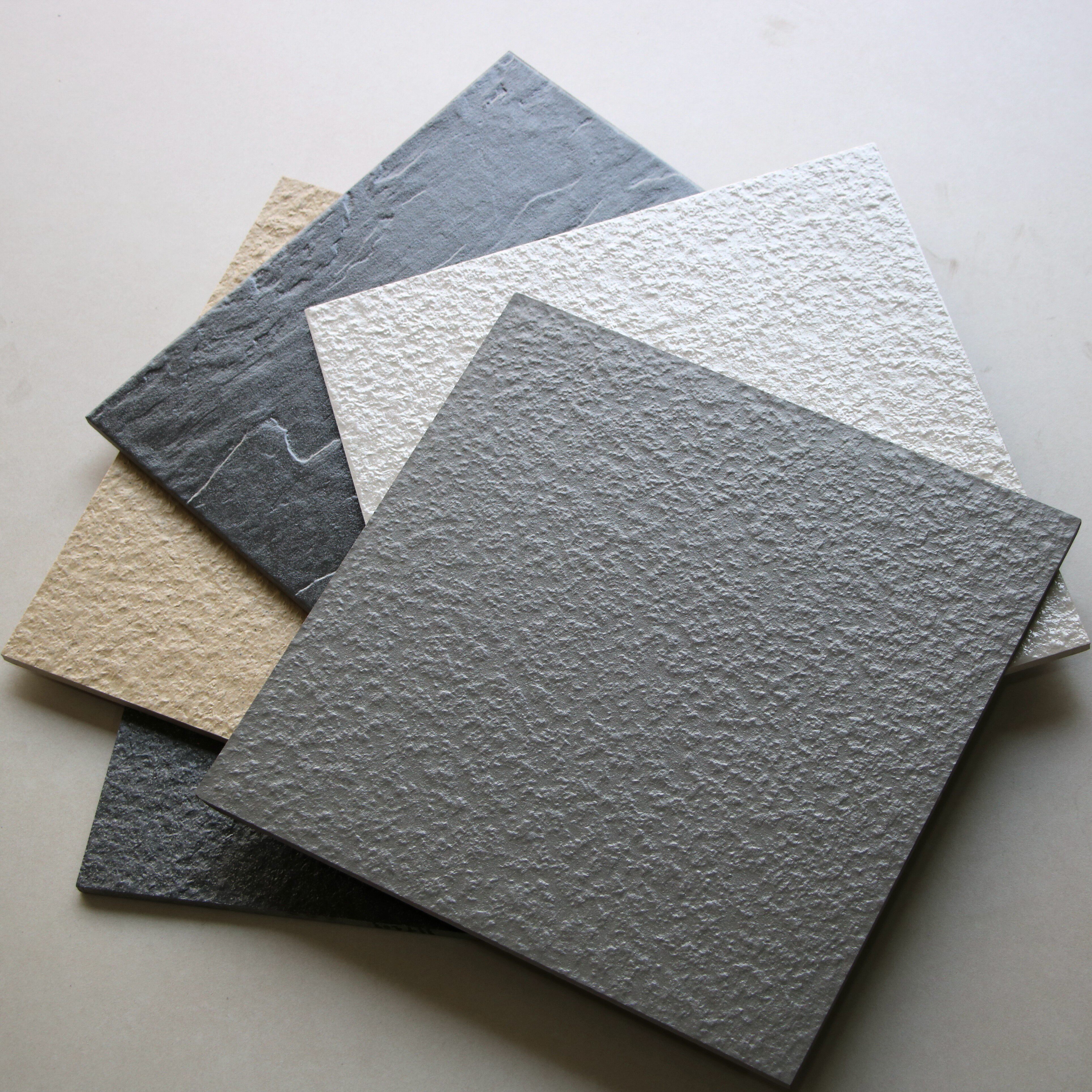 通体灰色小地砖300x300卫生间阳台凹凸面浴室防滑瓷砖仿古水泥砖