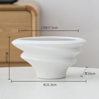 White Phalaenopsis flower pot with a light luxury and high-end feel. Home ceramic assembly flower pot. High-end orchid special flower pot with free shipping thumbnail 2