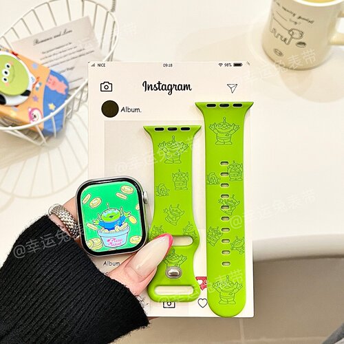 小众三眼仔适用iwatchs11/10苹果手表表带SE硅胶Applewatchs9/8/7